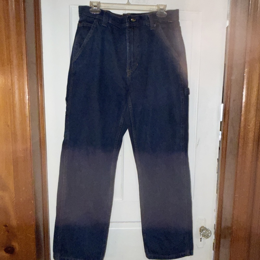 Vans Jeans Men 33 Blue Denim Drill Chore Carpenter Baggy Skater Relaxed Fit Work